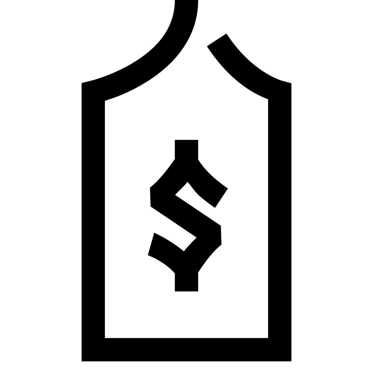 hieroglyphs style cartellino in usd icon