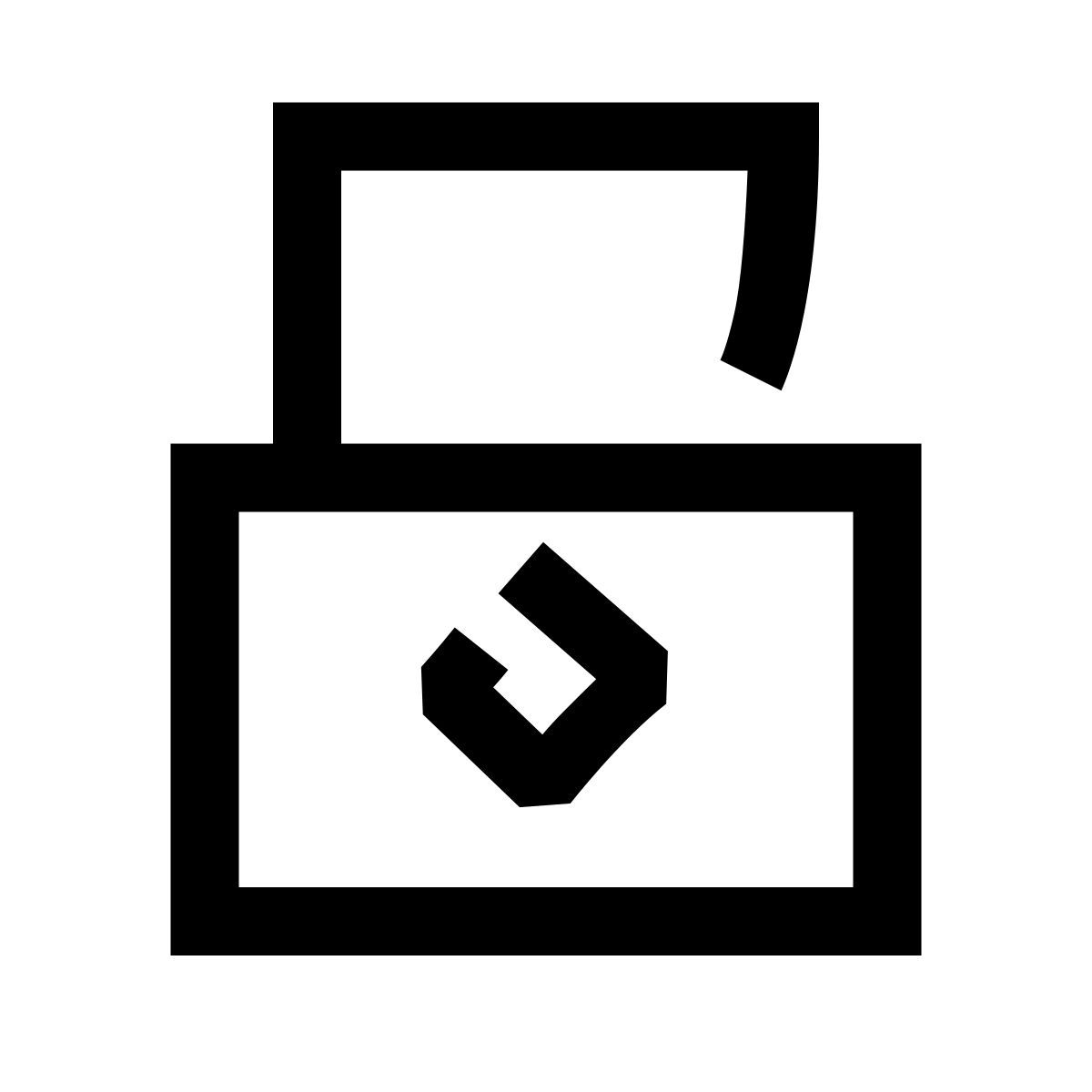 hieroglyphs style 隐私 icon