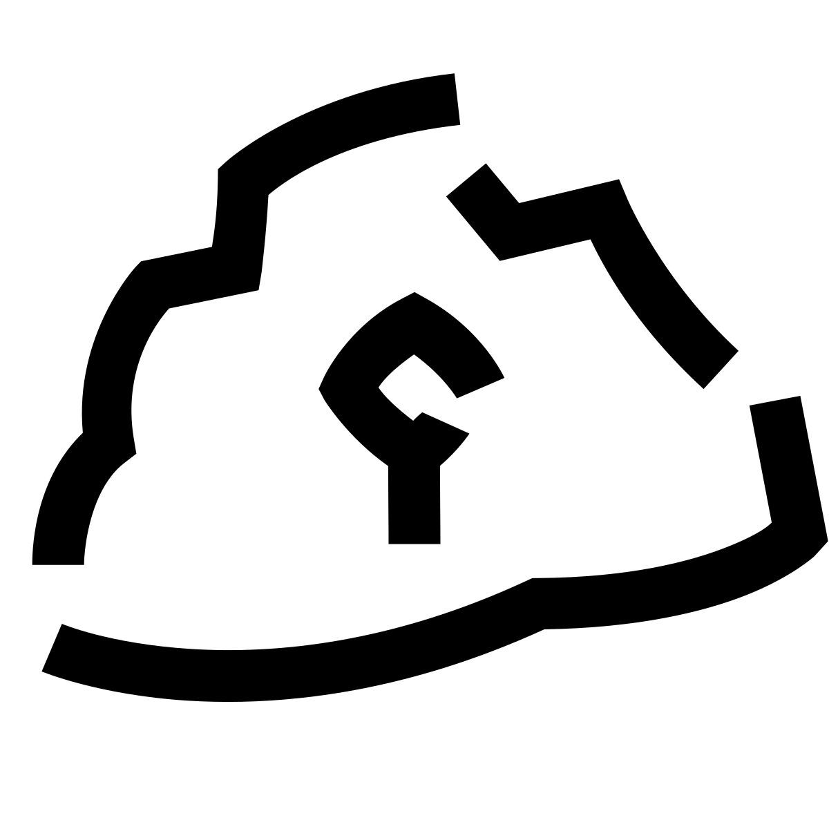 hieroglyphs style privater cloud speicher icon