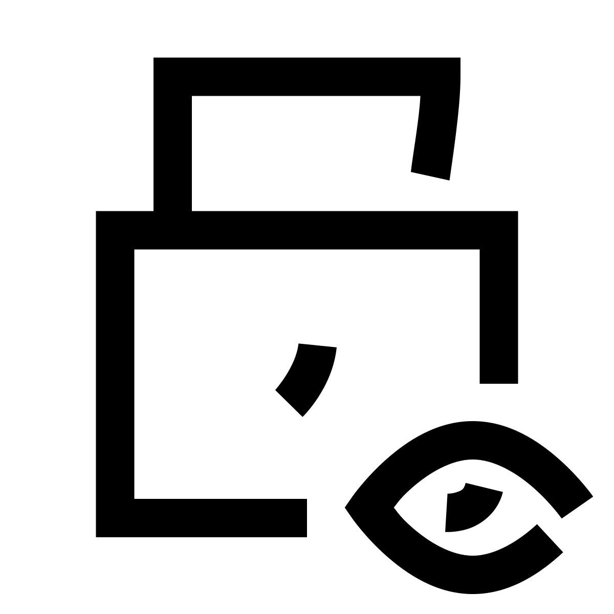 hieroglyphs style частный замок icon