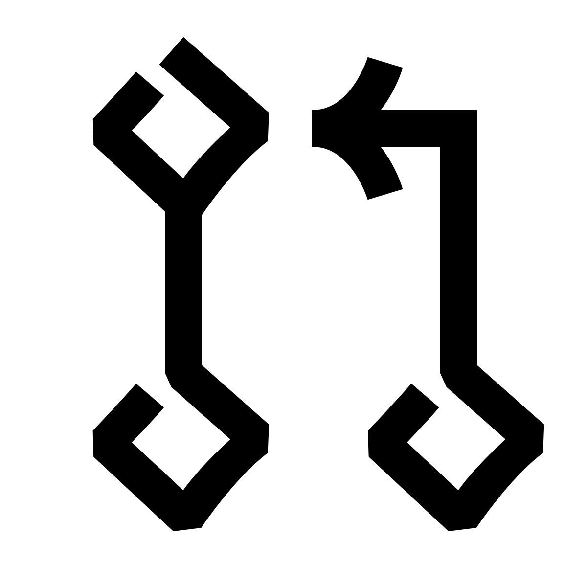 hieroglyphs style pull request icon