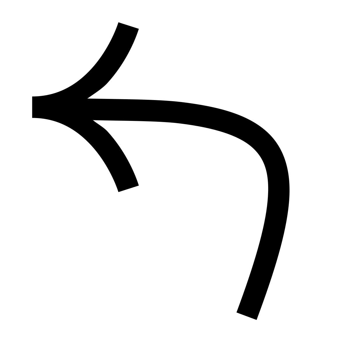 hieroglyphs style flecha responder icon