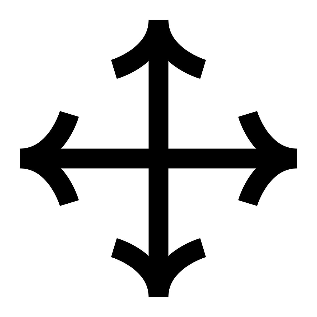 hieroglyphs style ridimensiona in quattro direzioni icon