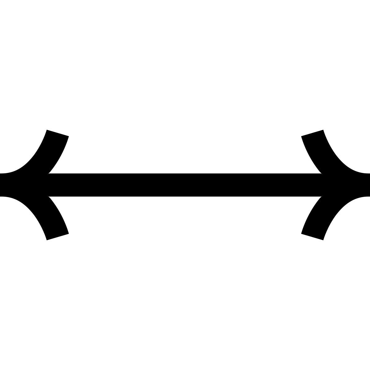 icono cambiar tamaño horizontal hieroglyphs estilo