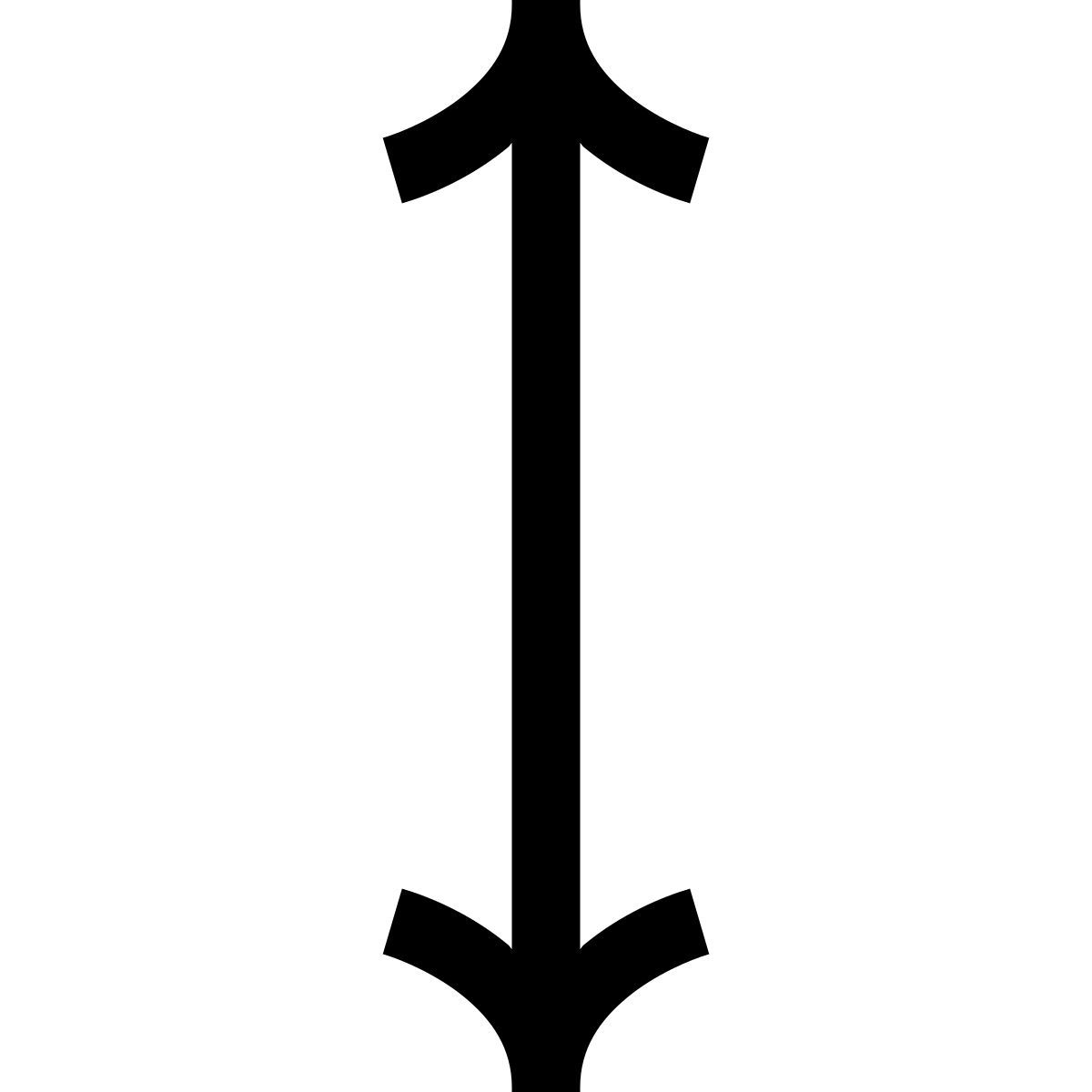 hieroglyphs style resize vertical icon