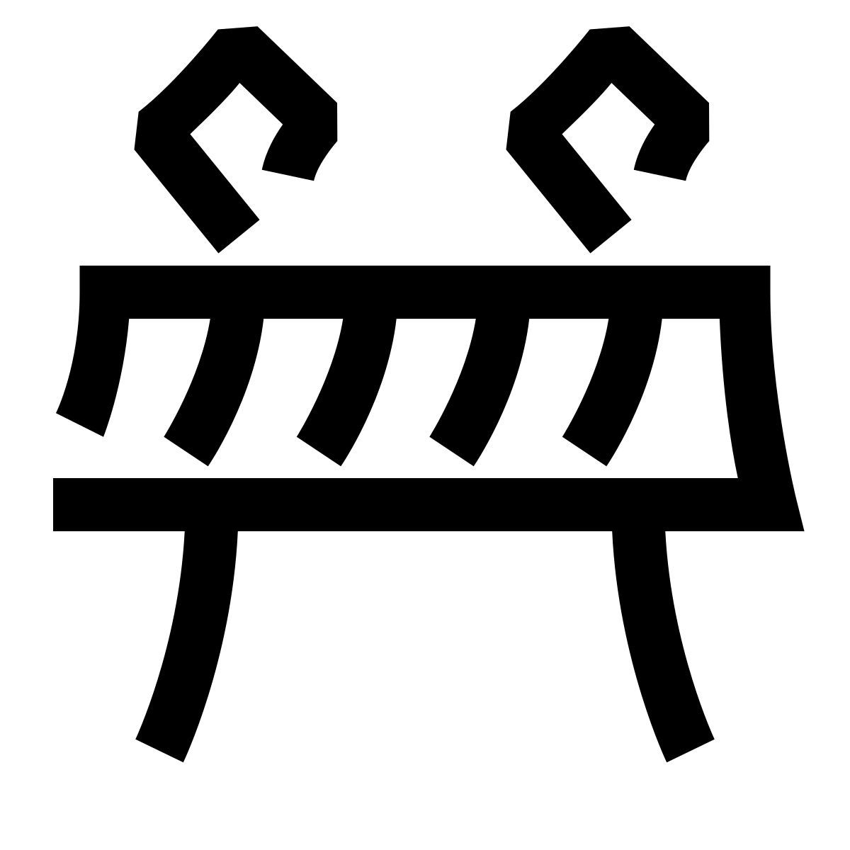 hieroglyphs style barrage routier icon