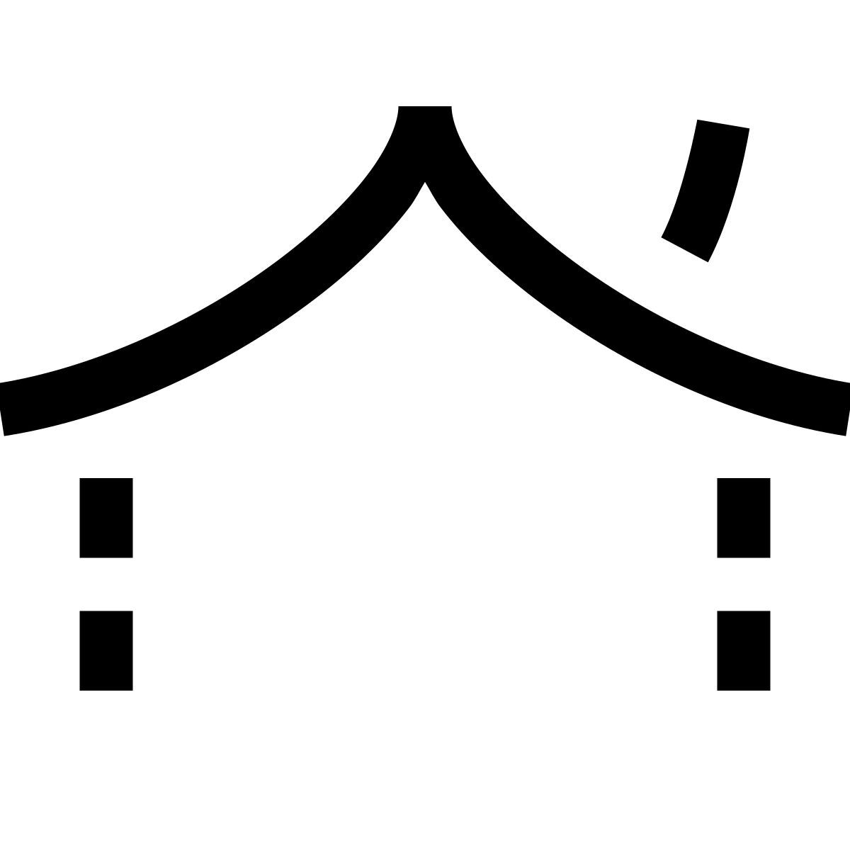 hieroglyphs style dachdecken icon