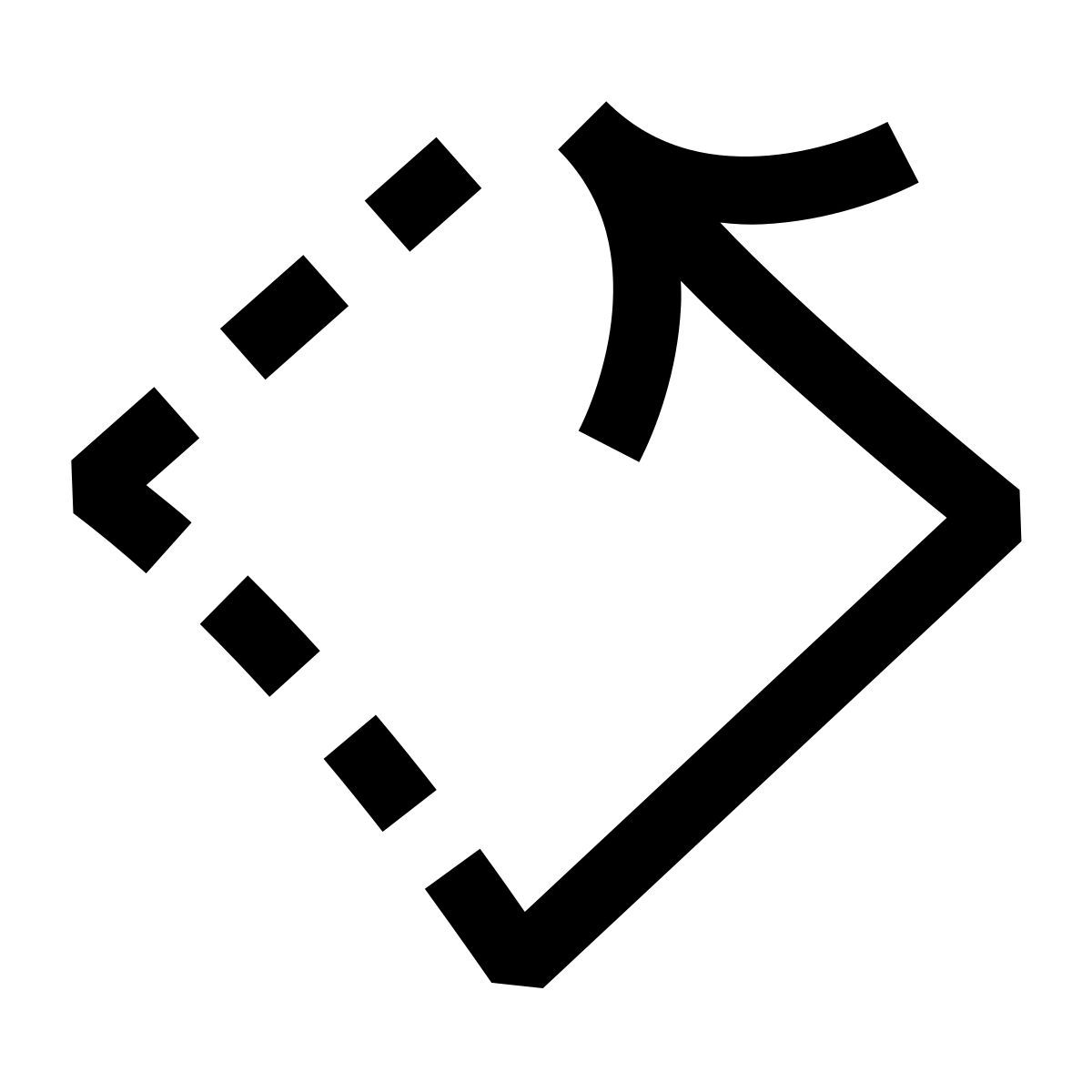 hieroglyphs style tourner à gauche icon