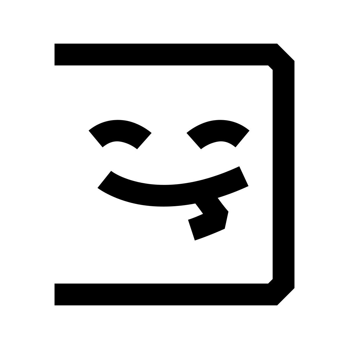 hieroglyphs style savouring delicious food face icon