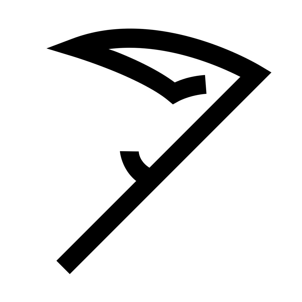 hieroglyphs style guadaña icon