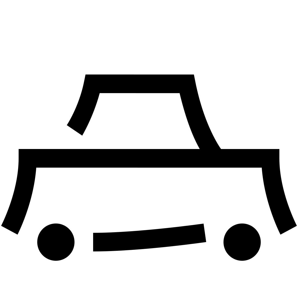 hieroglyphs style sedan icon