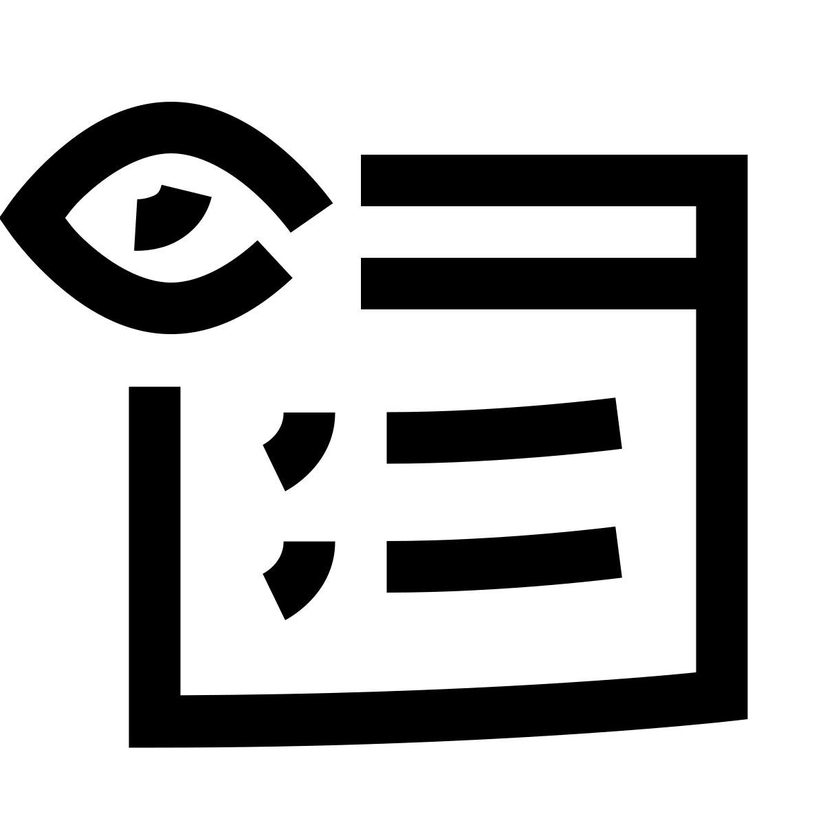 hieroglyphs style mostrar propriedade. icon