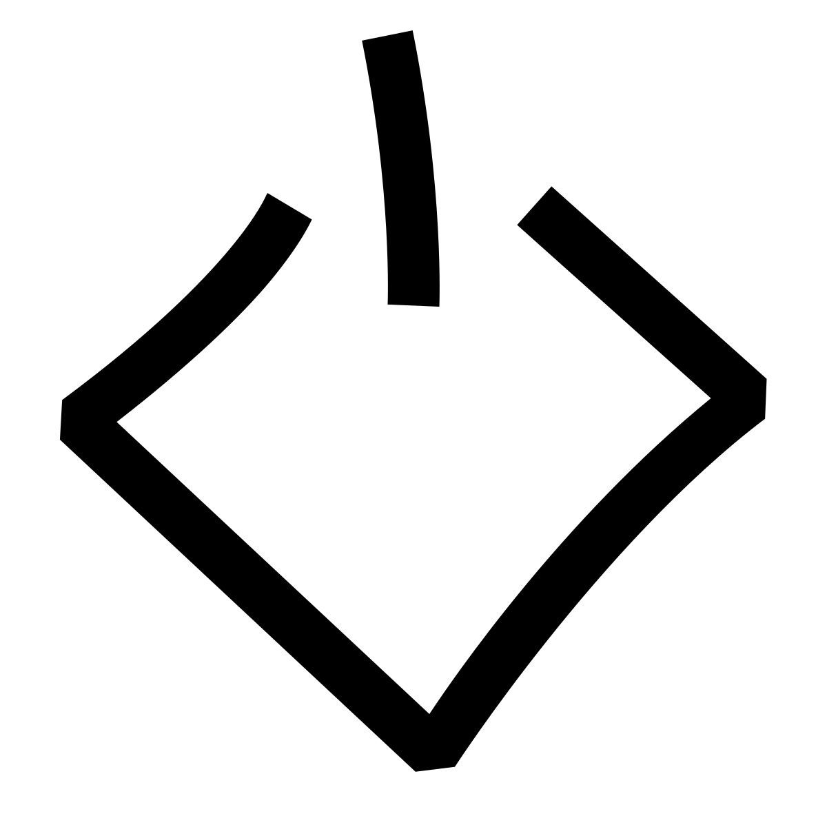 hieroglyphs style shutdown icon