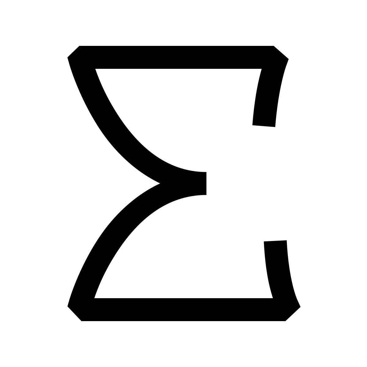 hieroglyphs style sigma icon