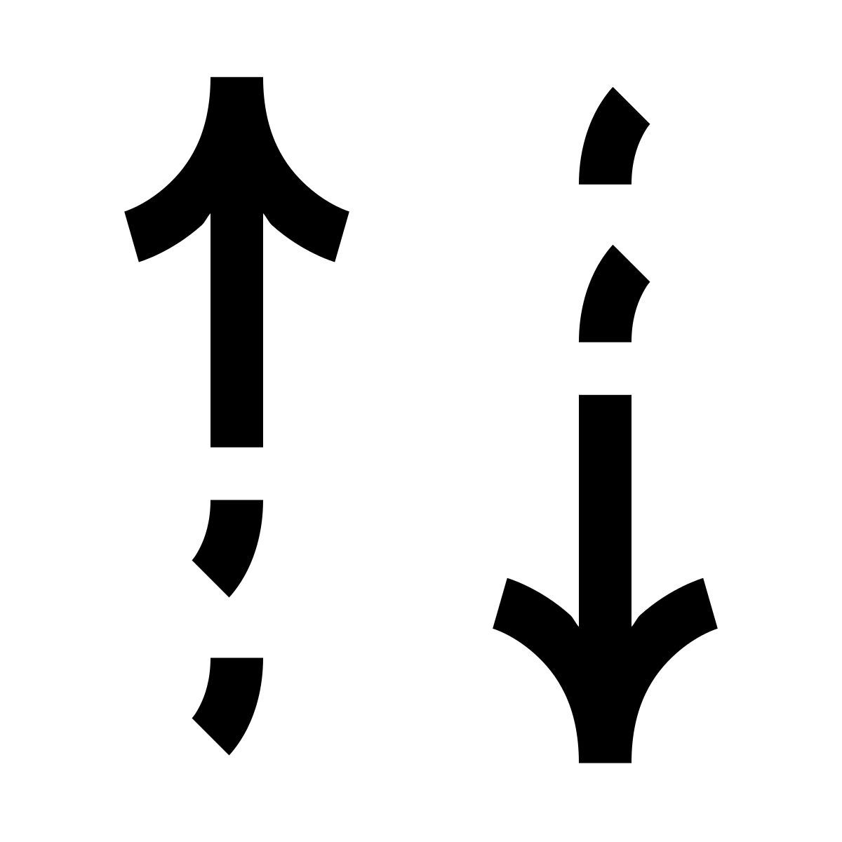 hieroglyphs style sorting arrows icon