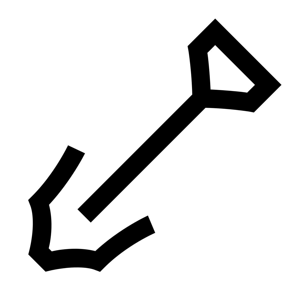 hieroglyphs style spade icon
