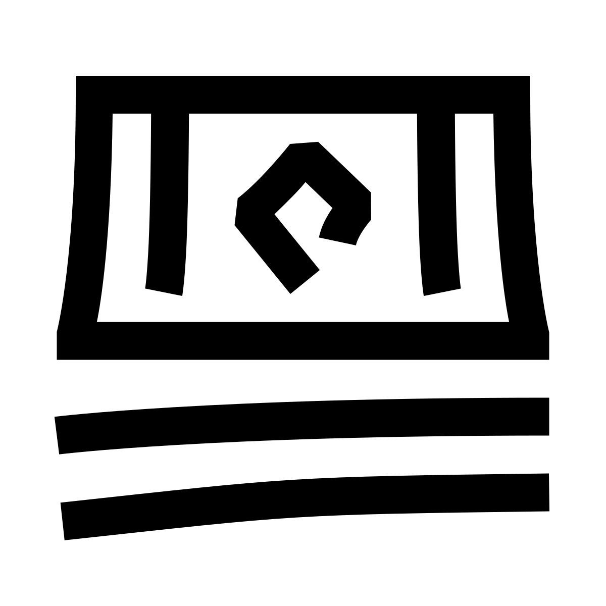 hieroglyphs style montón de dinero icon
