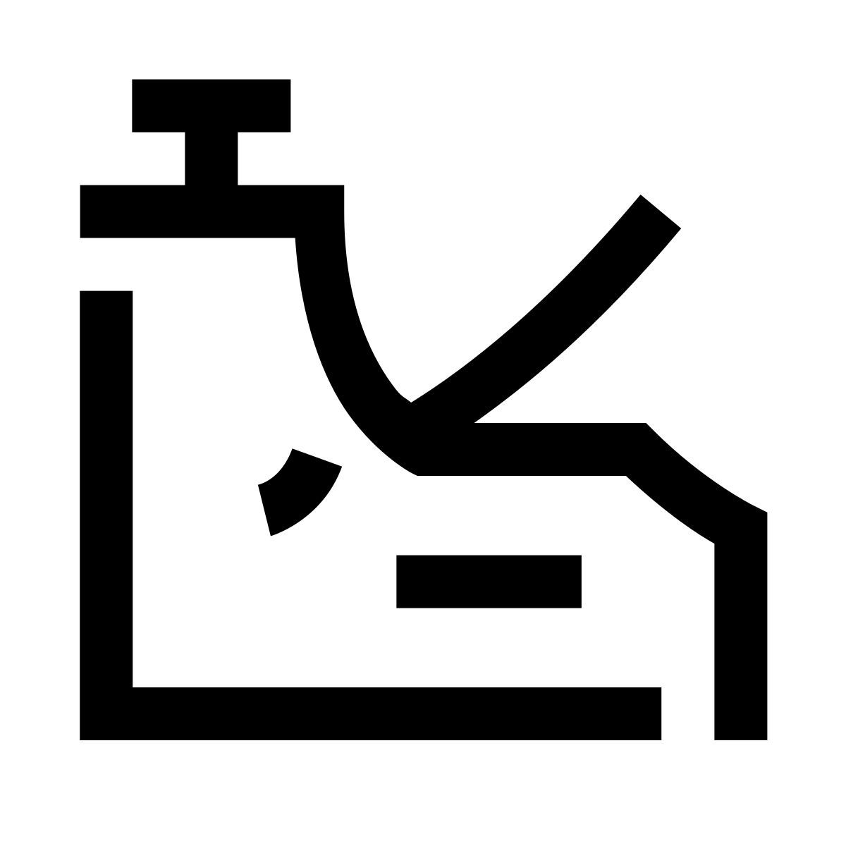 hieroglyphs style staple gun icon