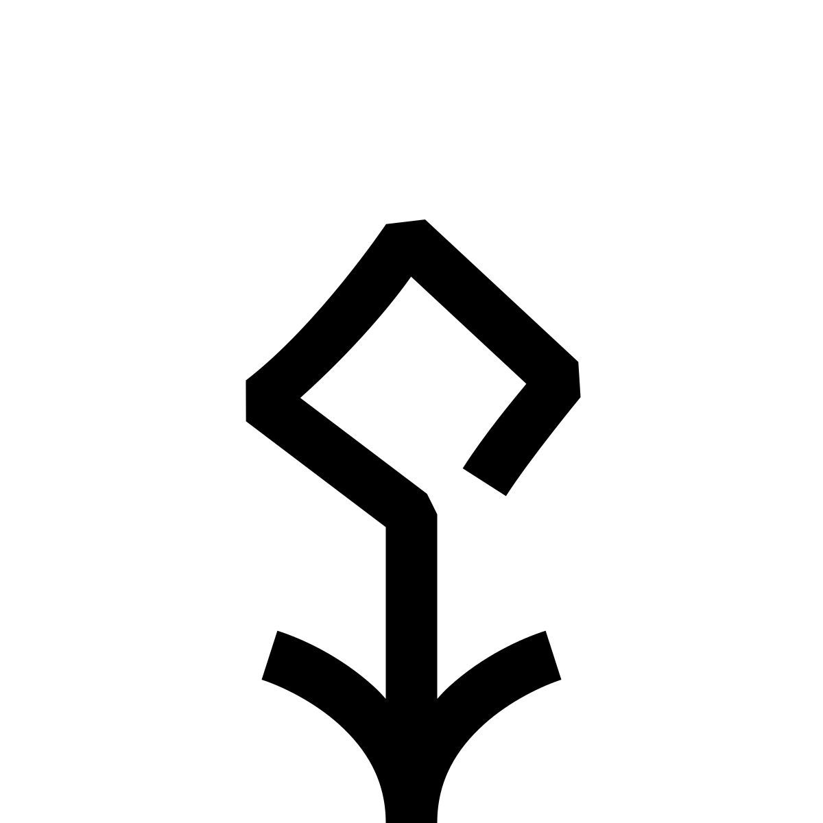 hieroglyphs style 下方向にスワイプ icon