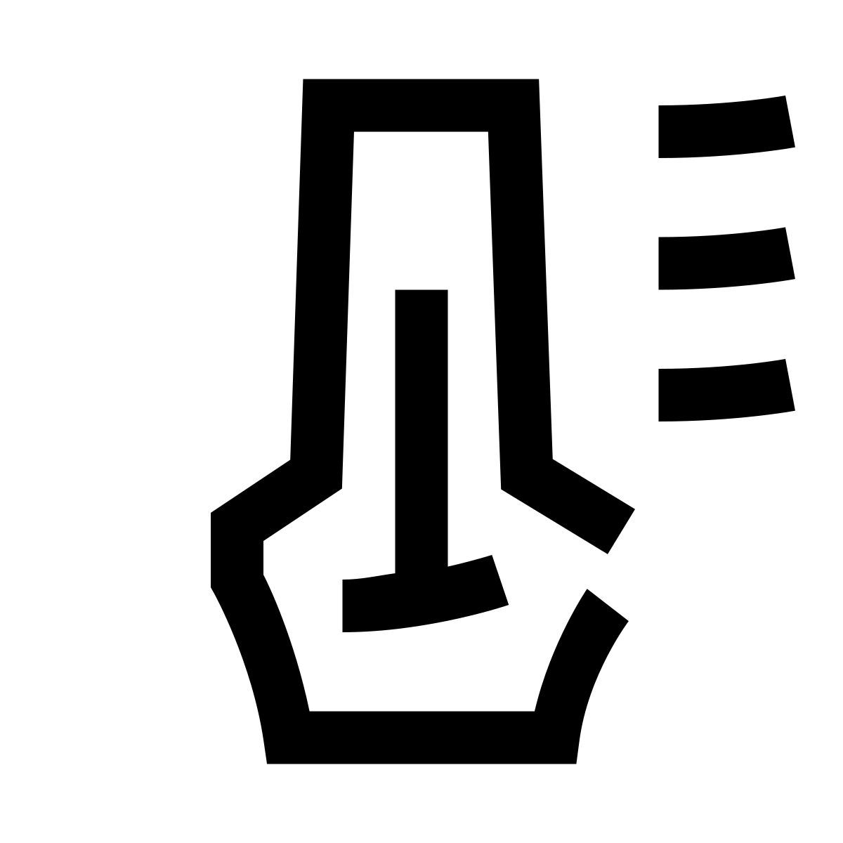hieroglyphs style thermometer icon