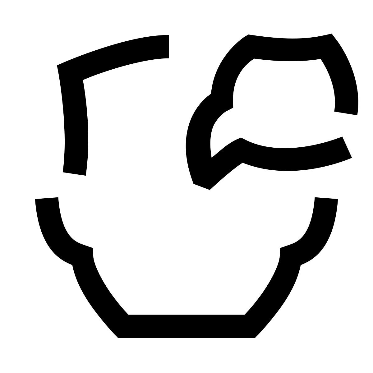 hieroglyphs style denkender mann icon