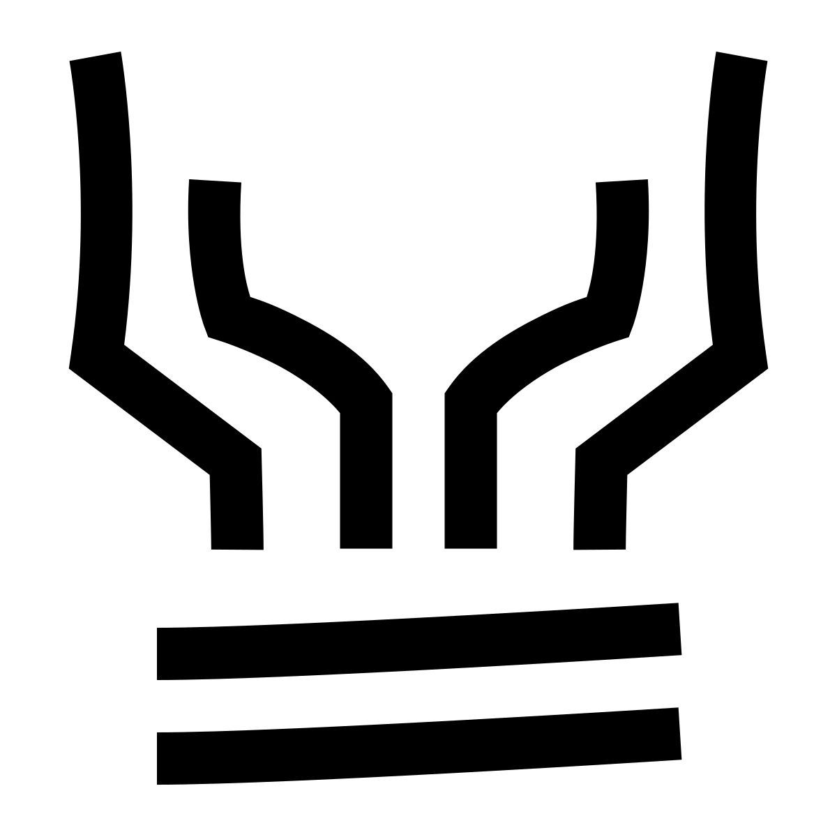 hieroglyphs style mãos amarradas icon