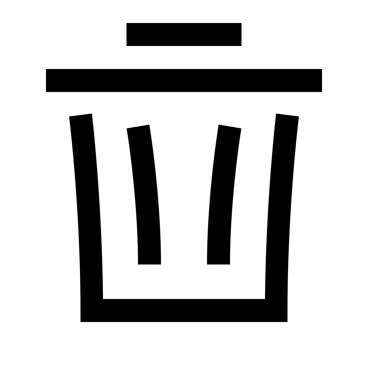 hieroglyphs style müll icon