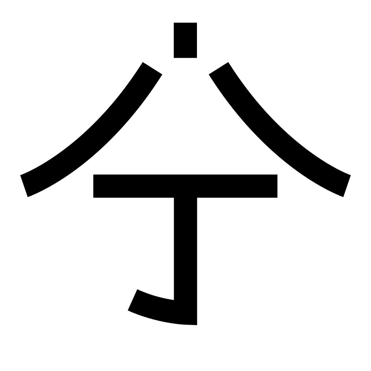 hieroglyphs style 傘 icon
