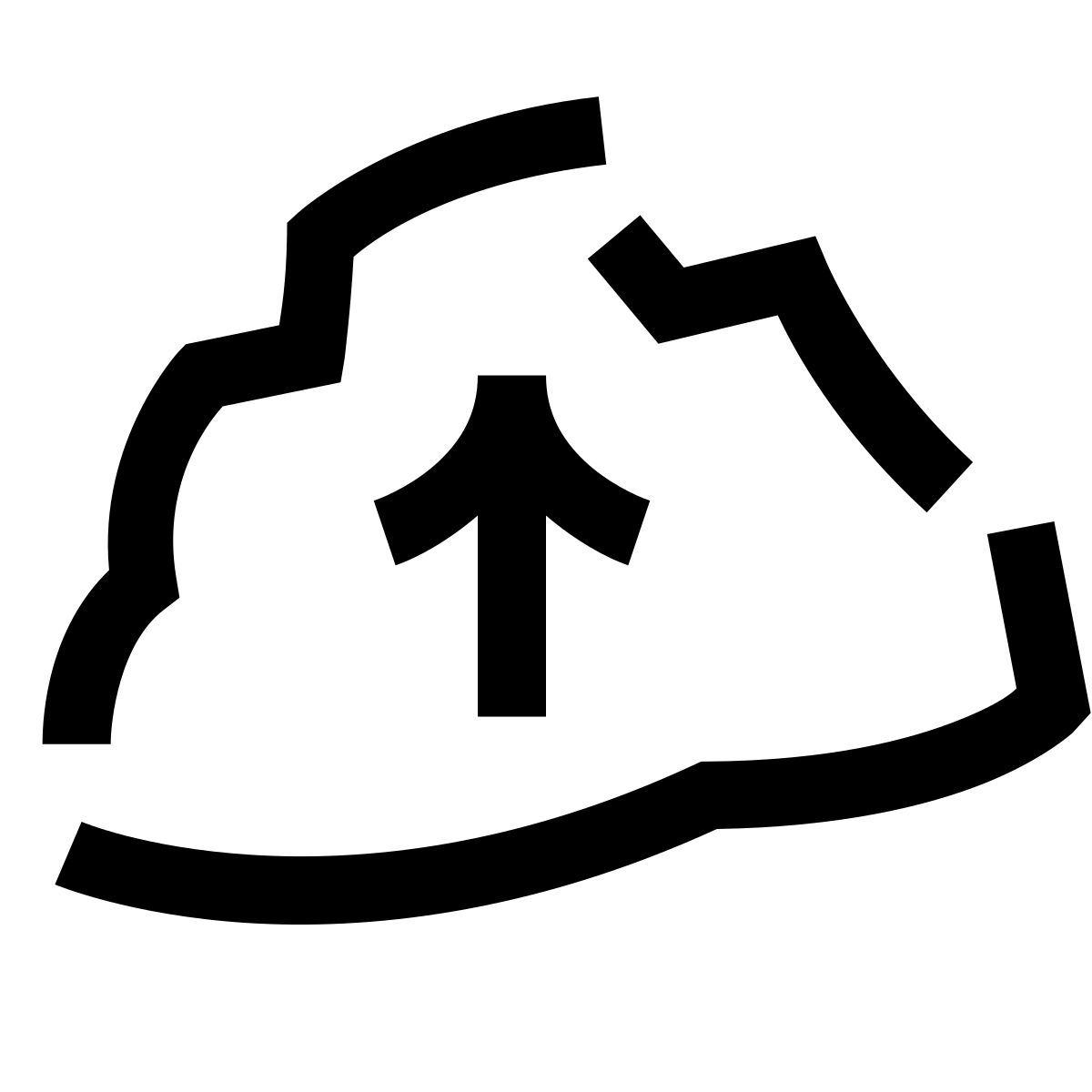 hieroglyphs style carica sul cloud icon