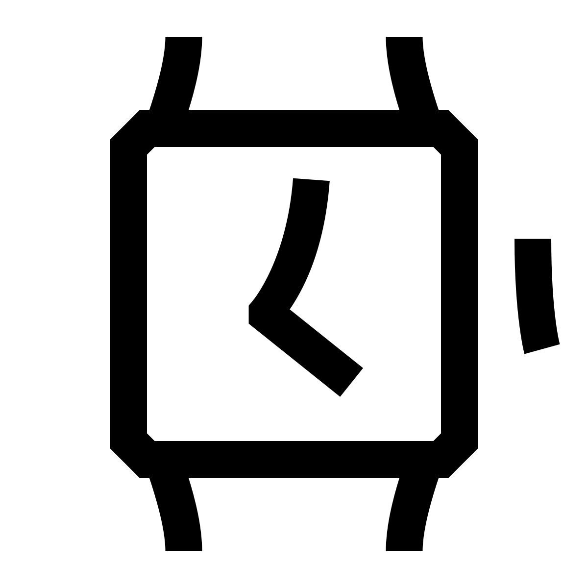 hieroglyphs style vista frontale di orologi icon