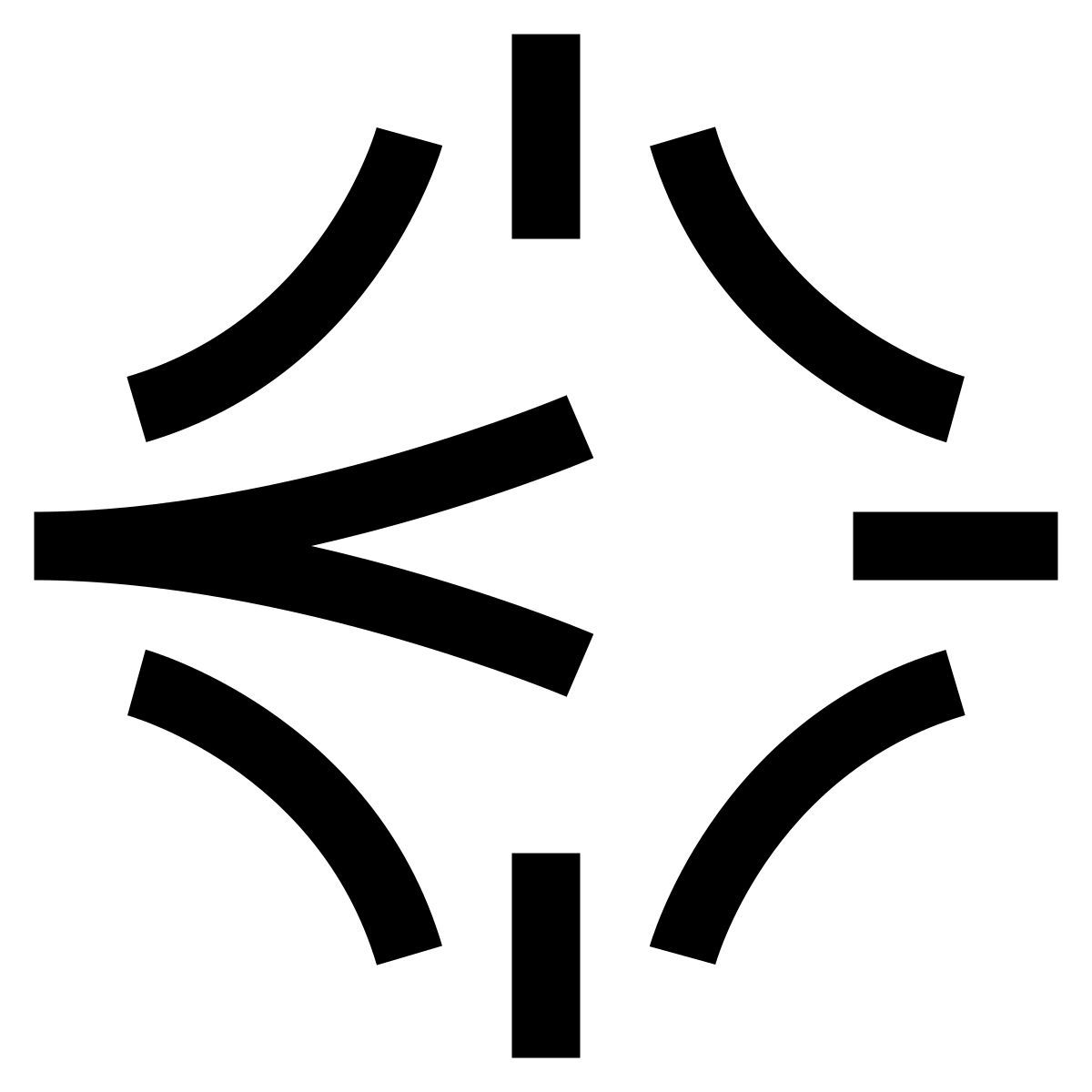 hieroglyphs style direction ouest icon