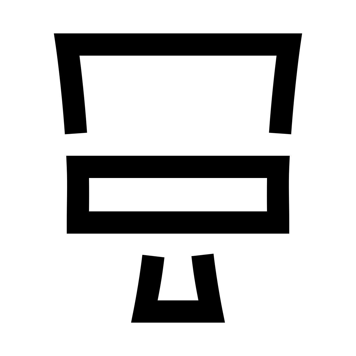 hieroglyphs style wide facade scraper icon