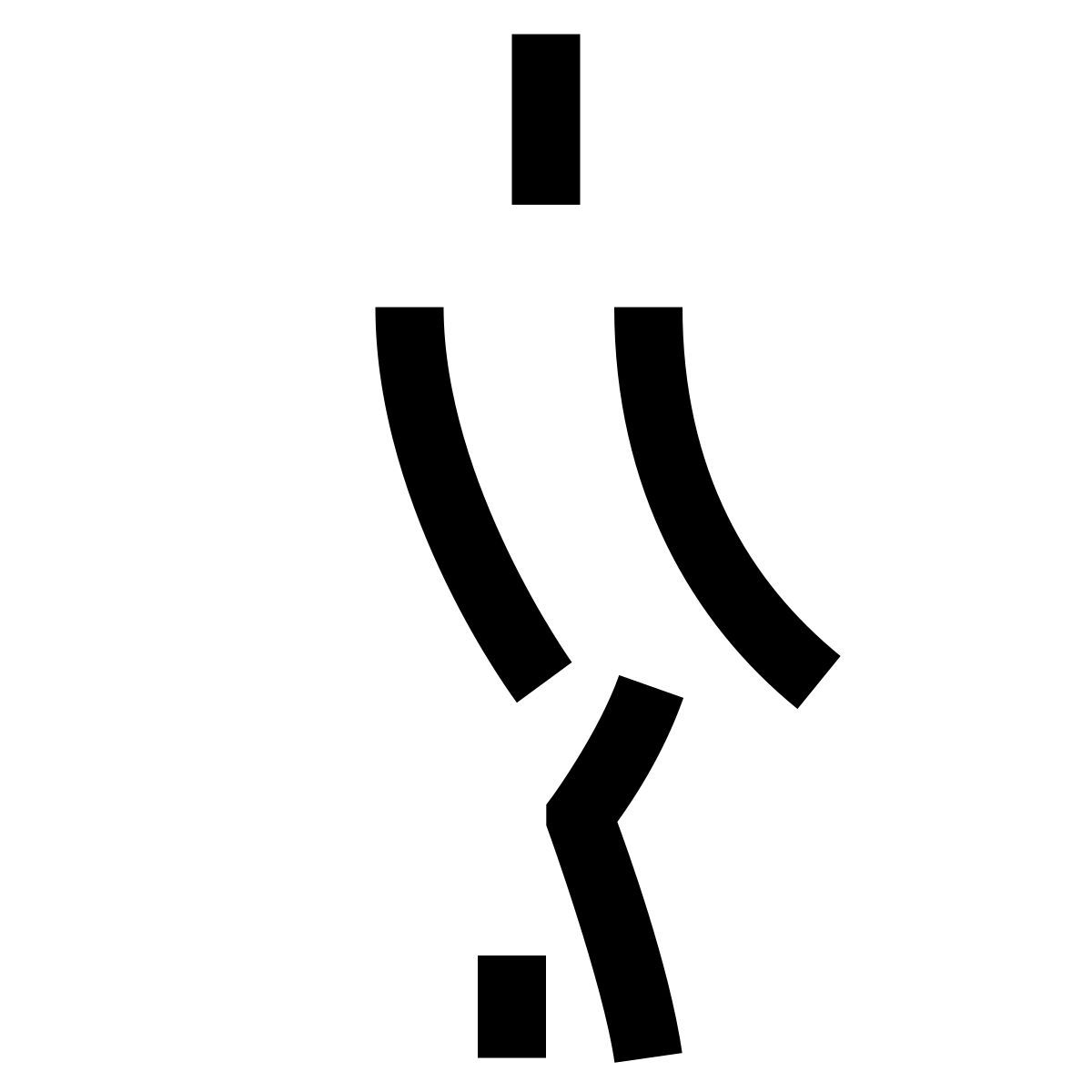 hieroglyphs style mujer quiere orinar icon