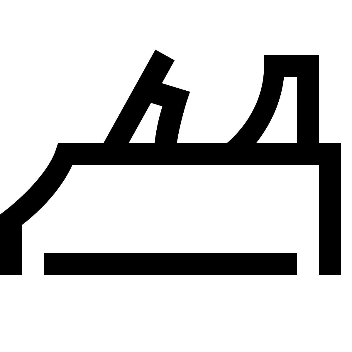 hieroglyphs style wooden hand plane icon