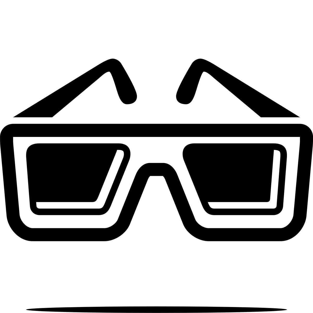 ink style gafas 3d icon