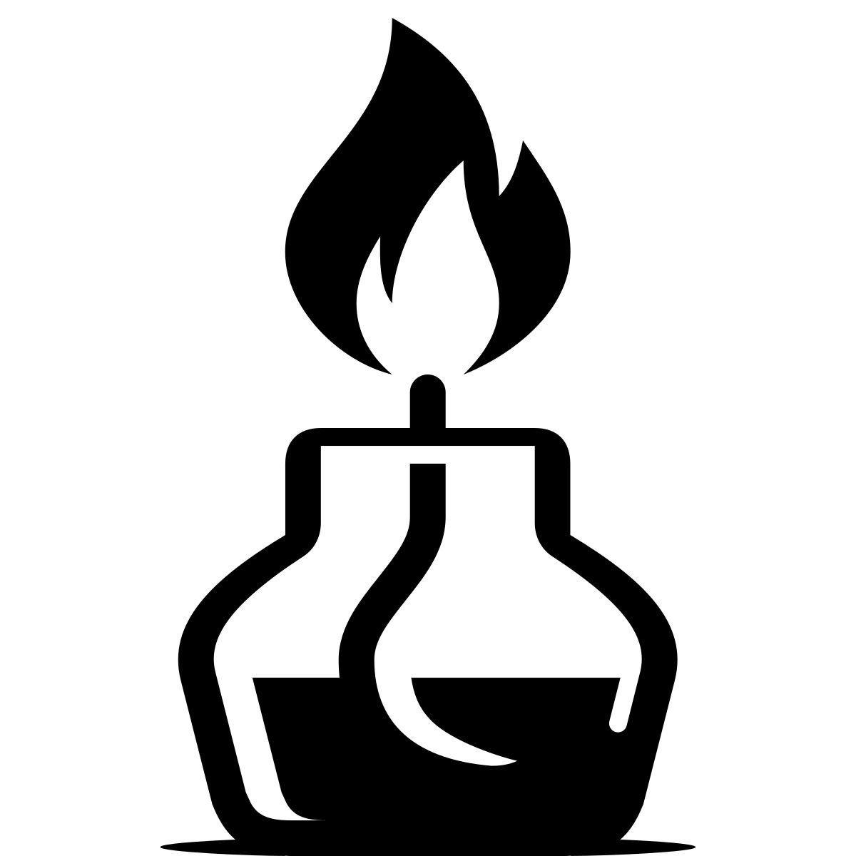 ink style quemador de alcohol icon