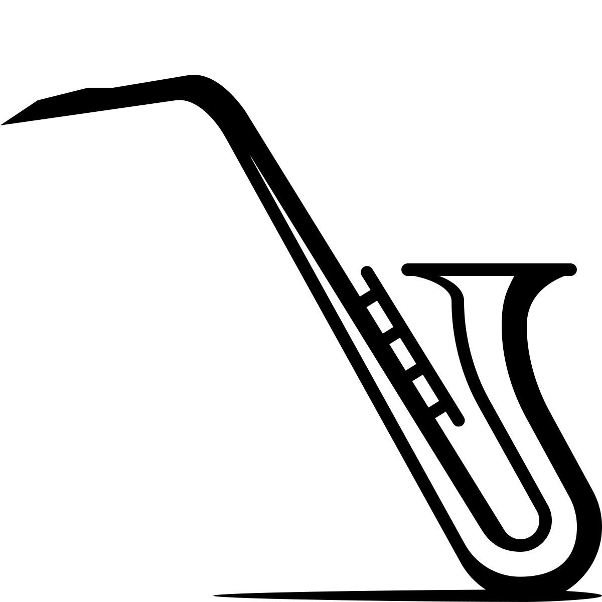 ink style saxofón alto icon