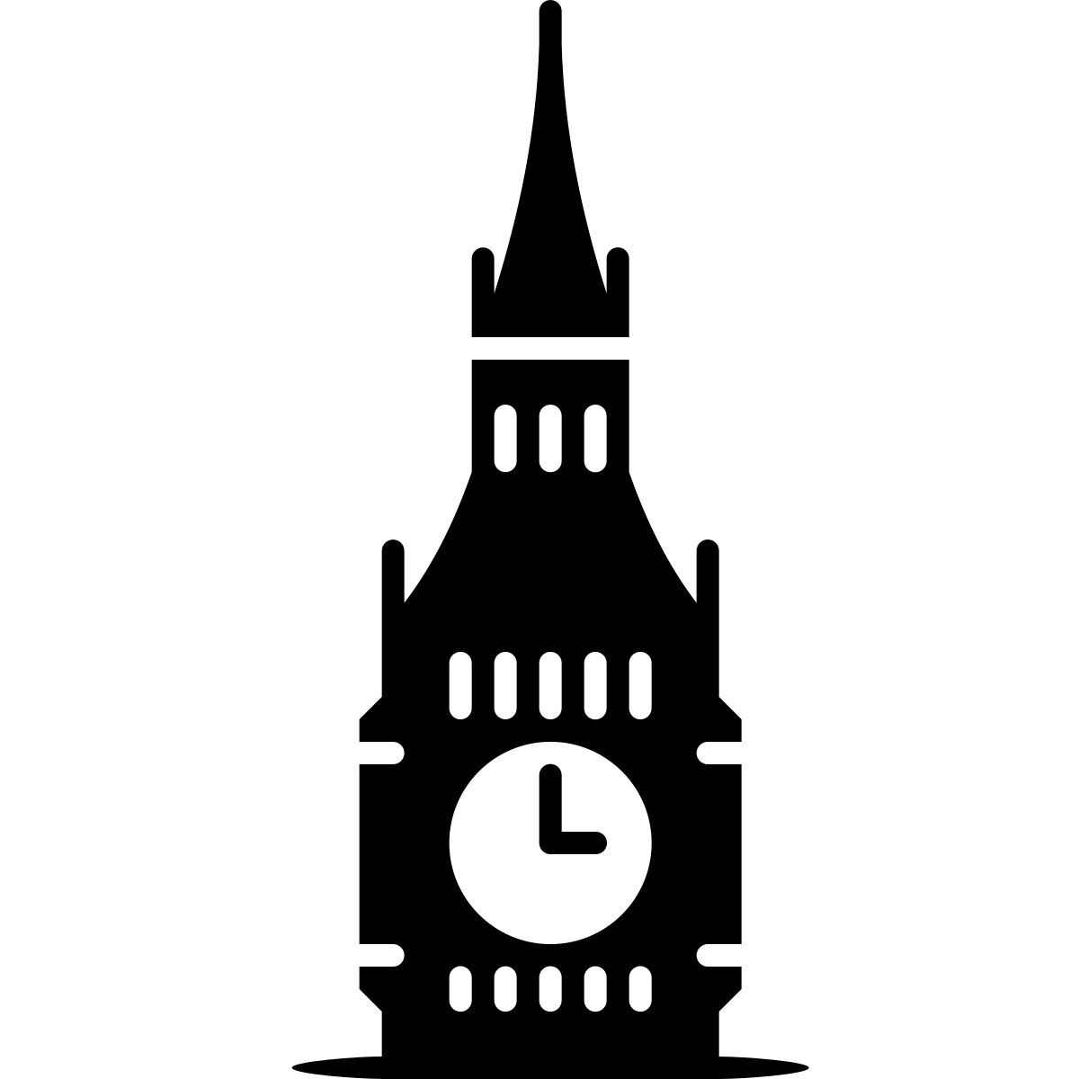 ink style big ben icon
