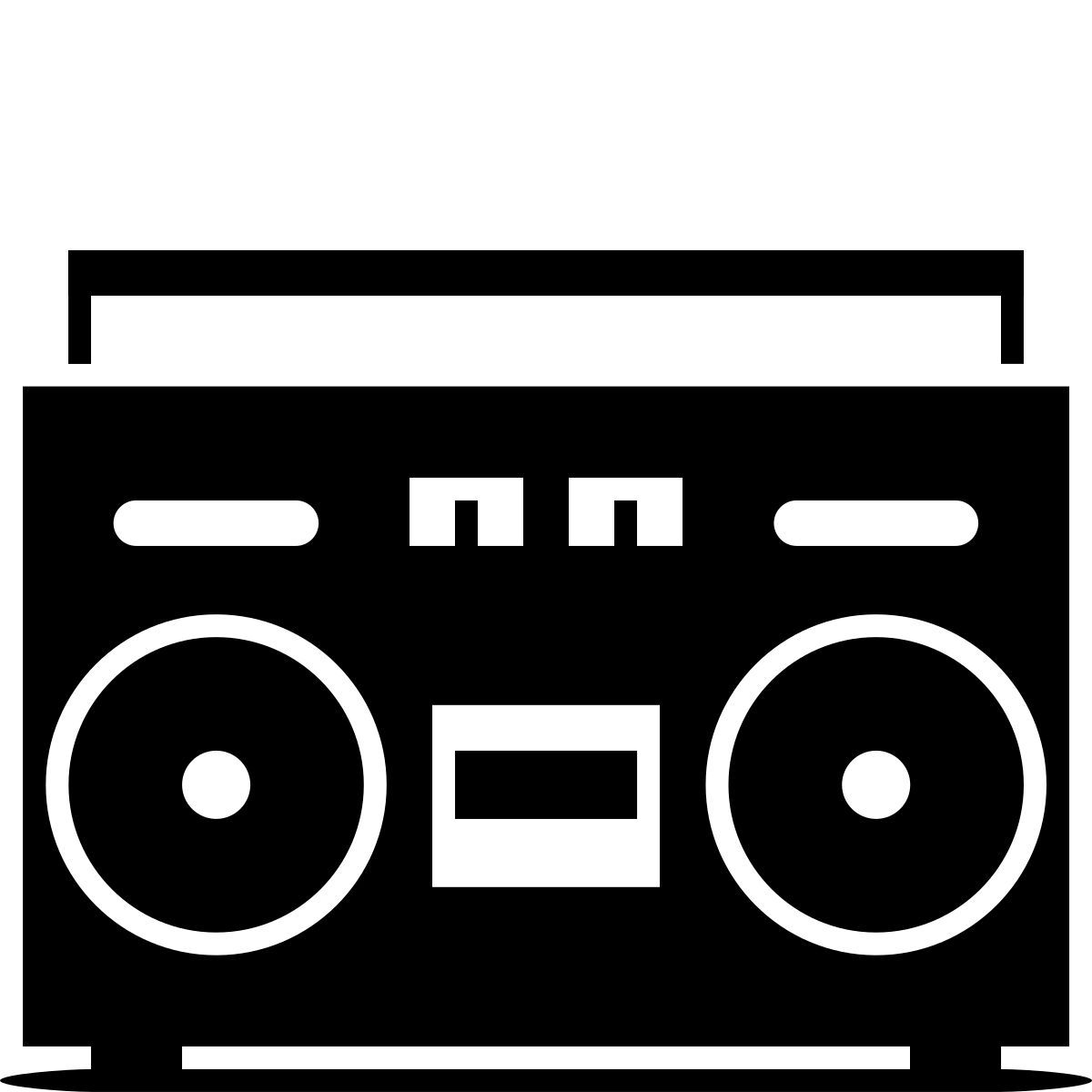 ink style boombox icon