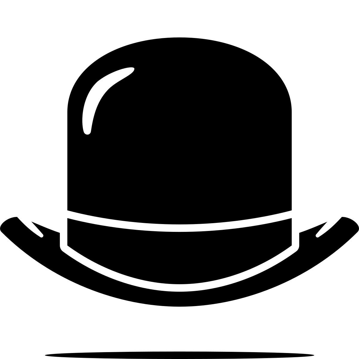 ink style 圆顶硬礼帽 icon