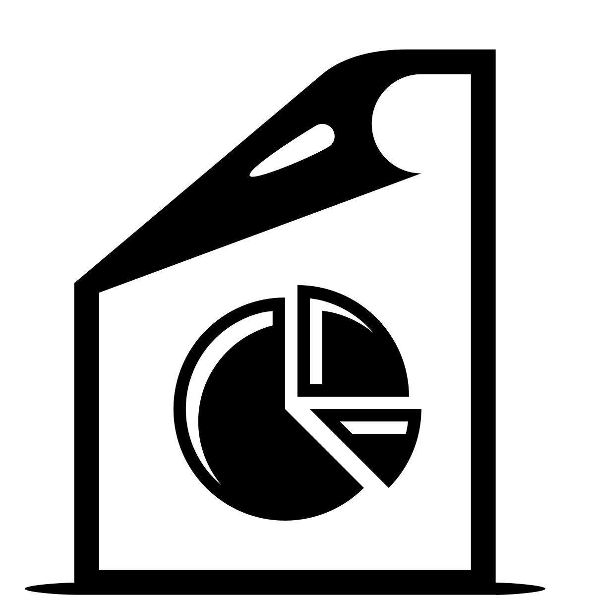 ink style business report icon