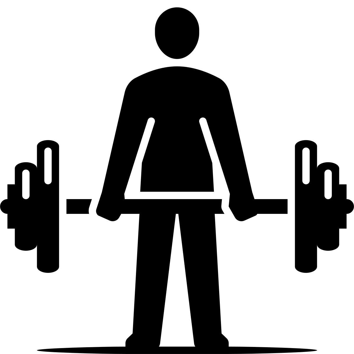 ink style bodybuilder icon