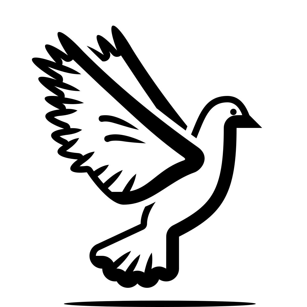 ink style dove icon