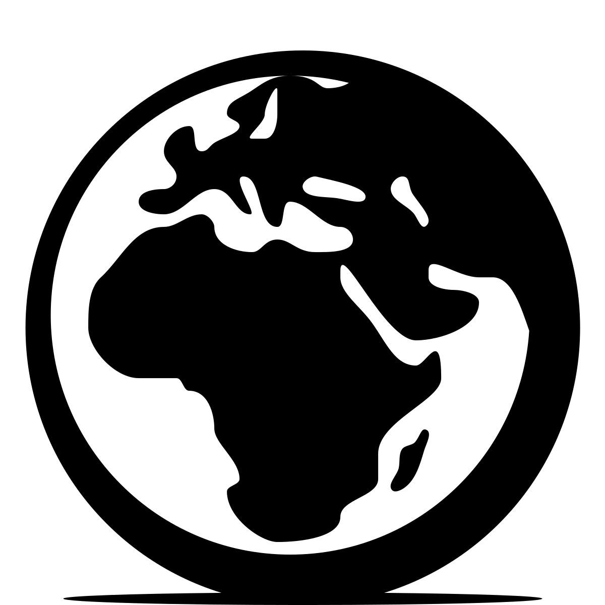 ink style pianeta terra icon