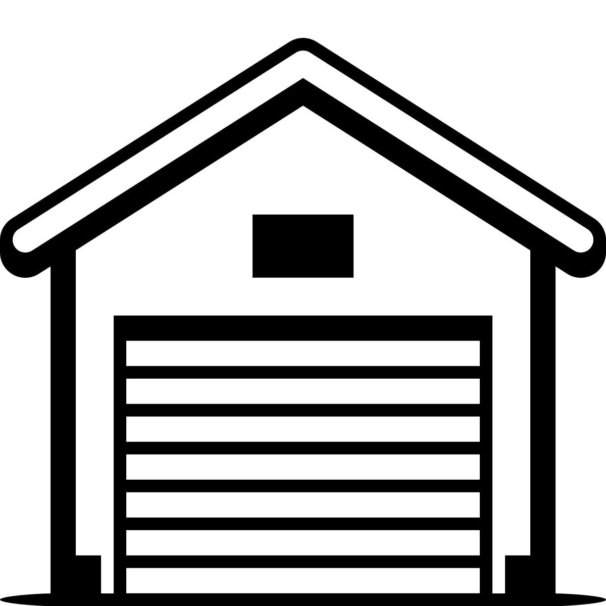 ink style garage chiuso icon