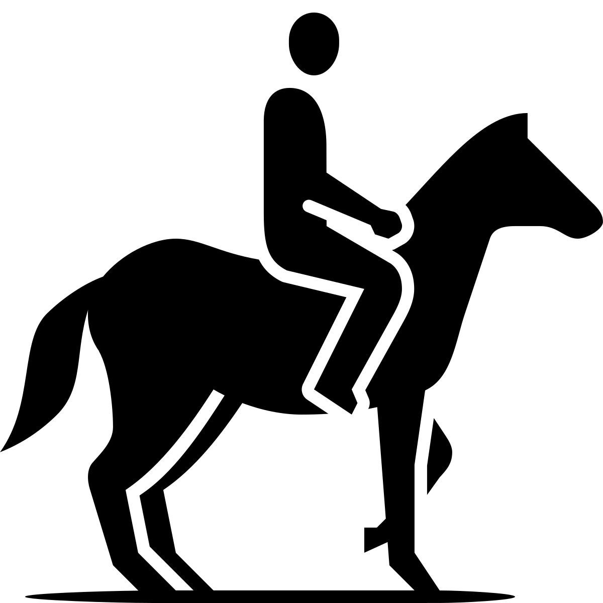 ink style montar a caballo icon