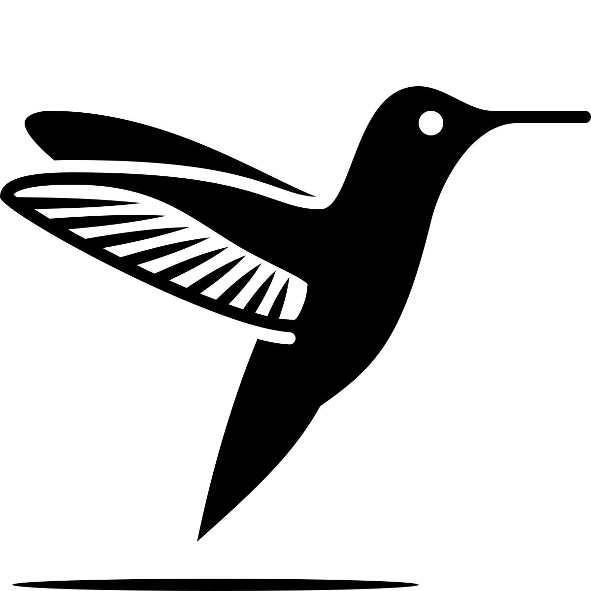 ink style colibrì icon