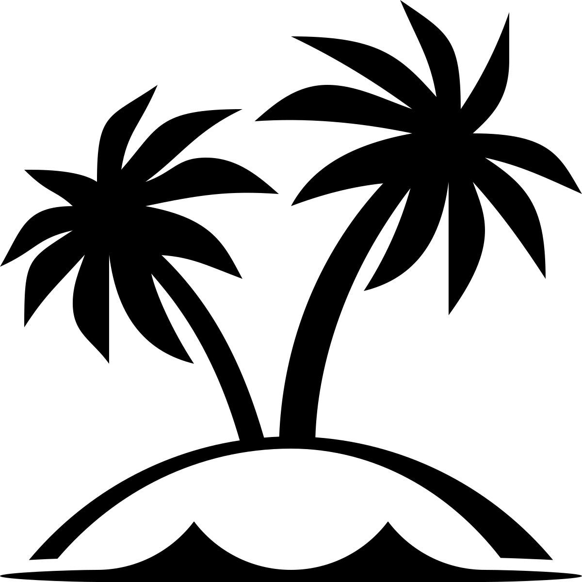 ink style island on water icon