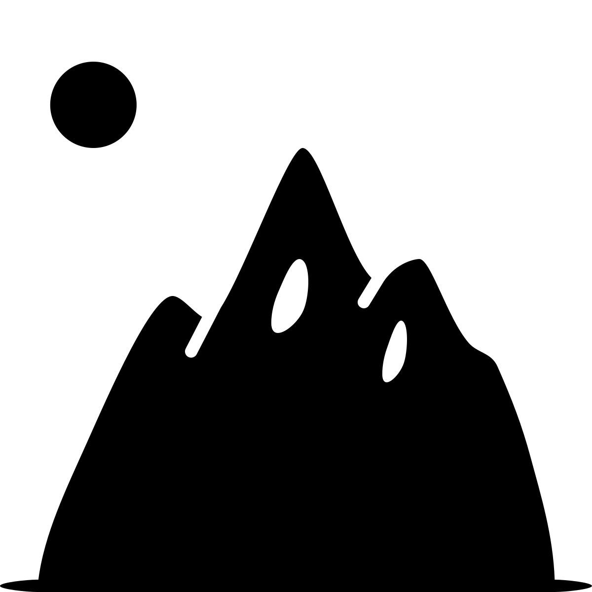 ink style paisaje icon