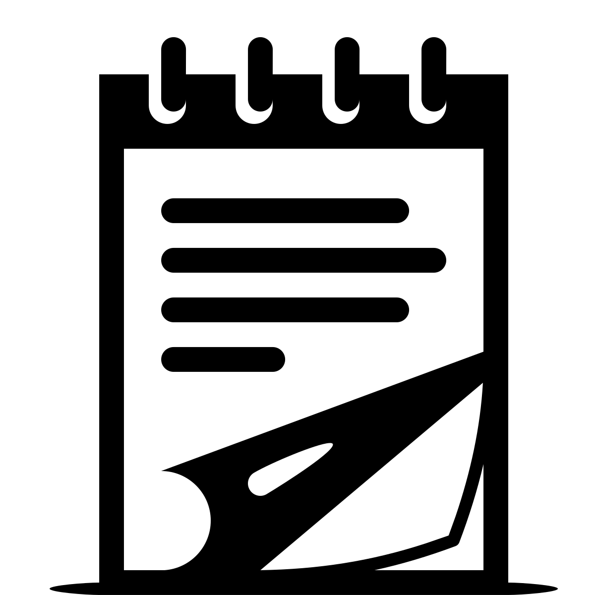ink style notepad icon
